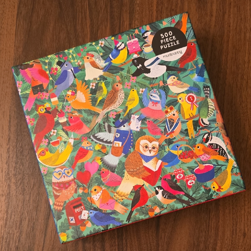Mudpuppy Birding Around 500-Piece Jigsaw Puzzle - Colorful Bird Design